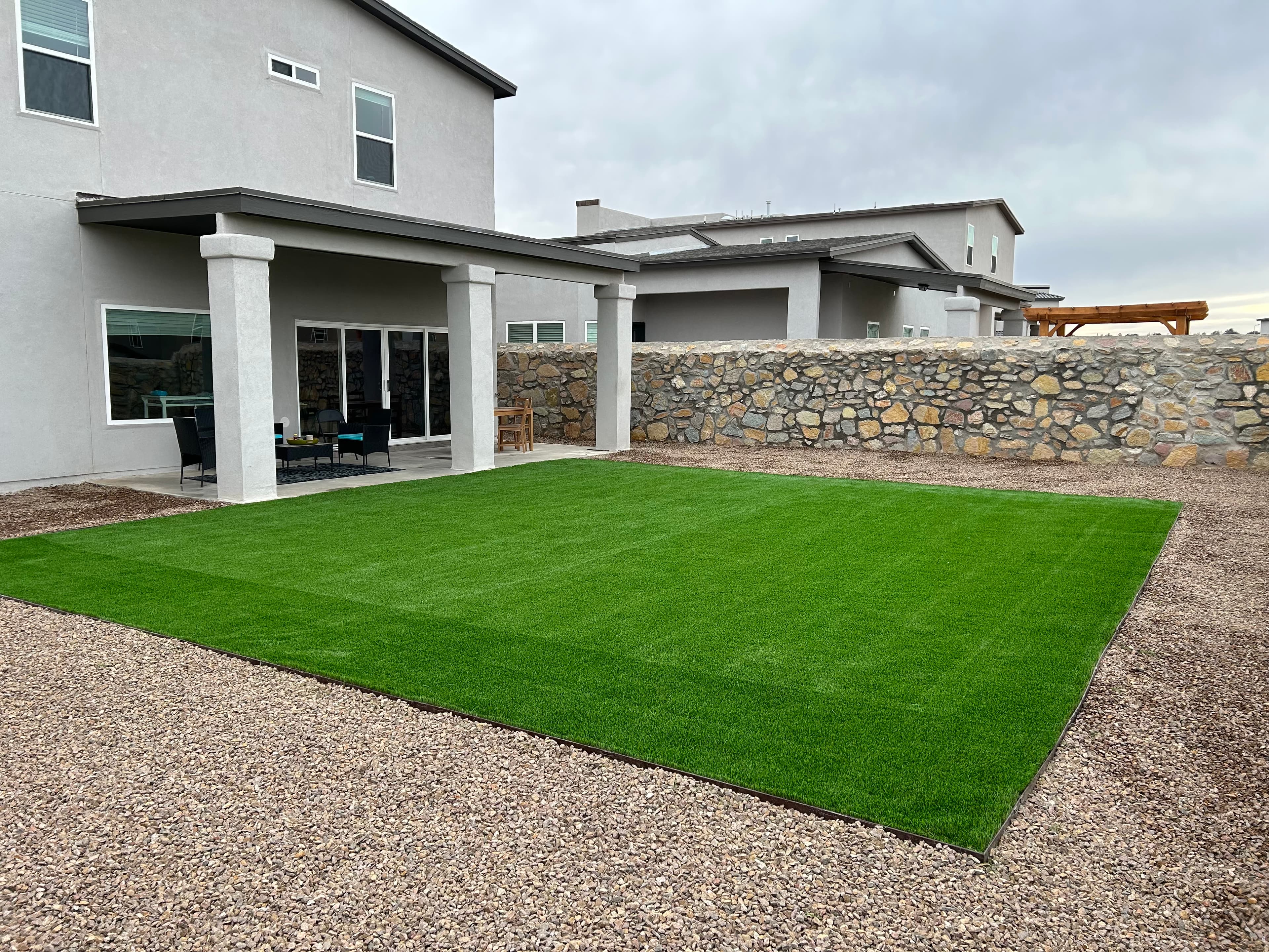 Turf backyard