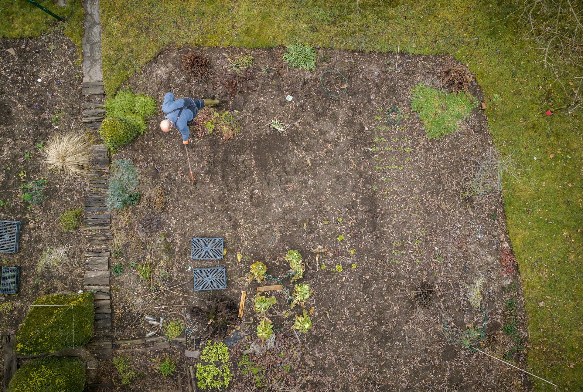 Outdoor landscaping work